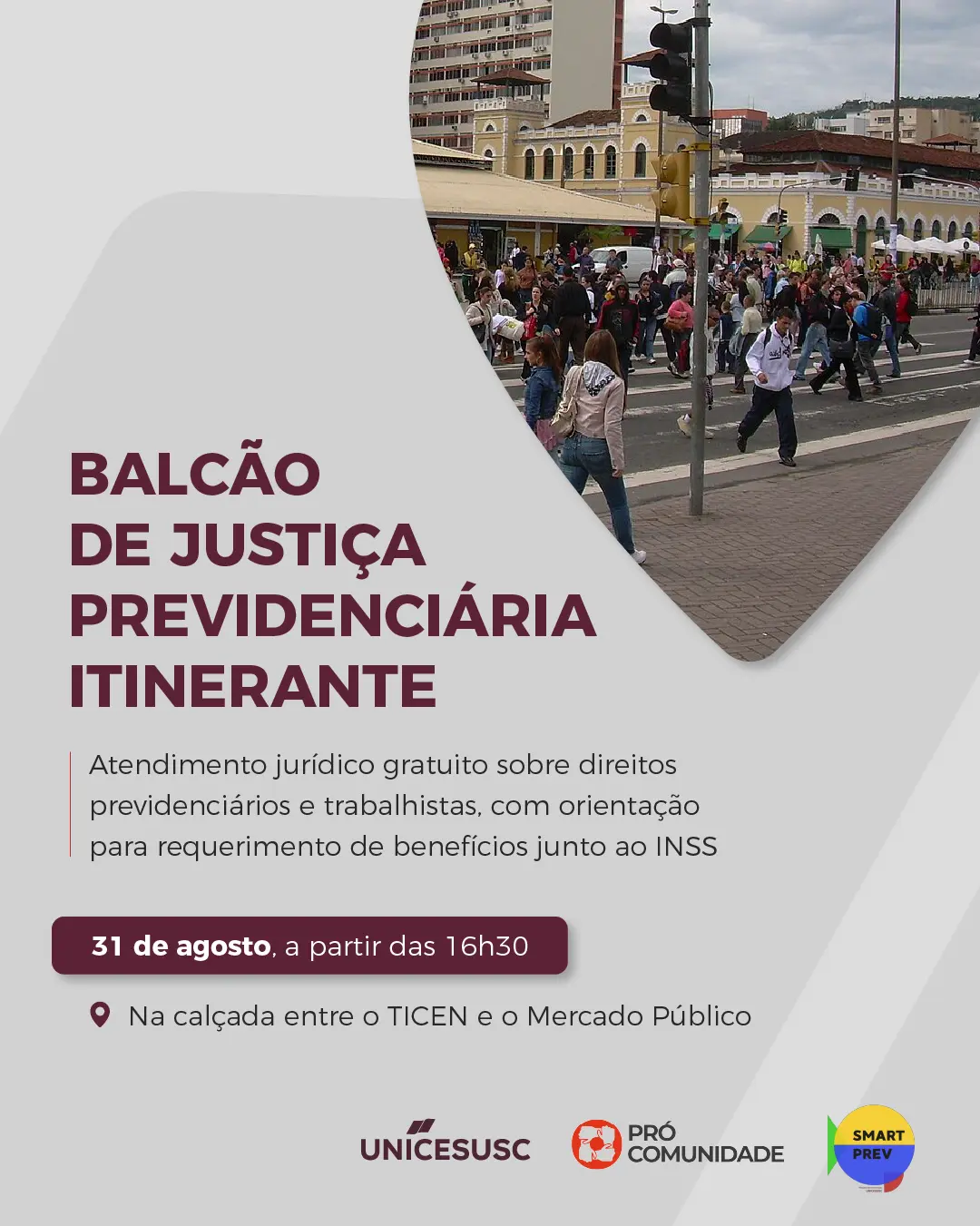 Projeto de extensão SmartPrev do UNICESUSC promove atendimento previdenciário gratuito no Centro de Florianópolis