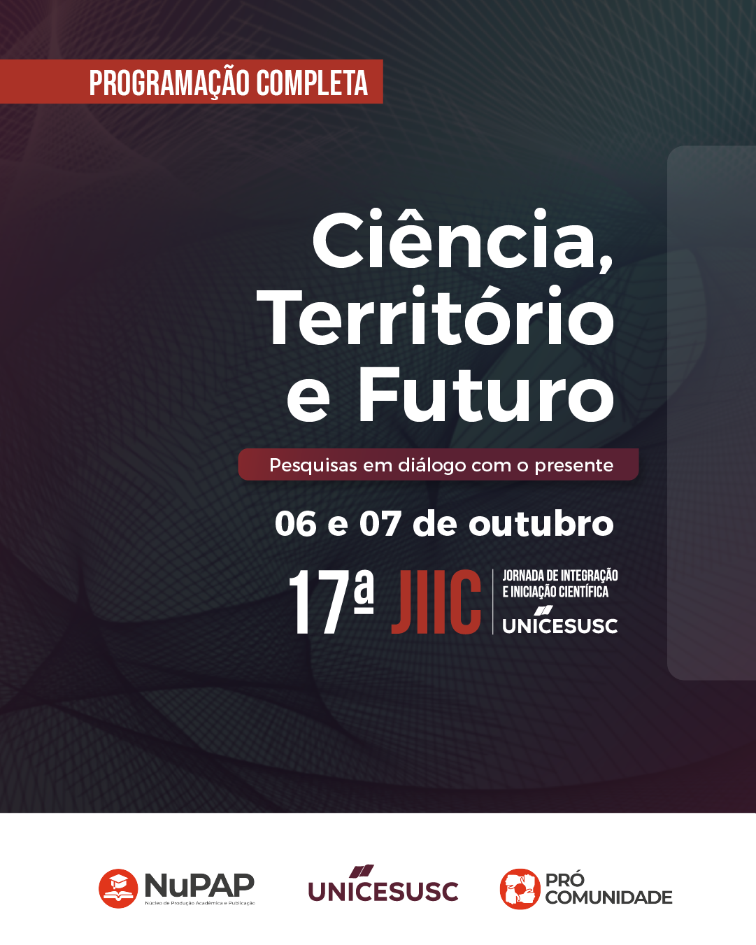 JIIC 2026 divulga programação e reúne apresentação de trabalhos científicos nos dias 6 e 7 de outubro