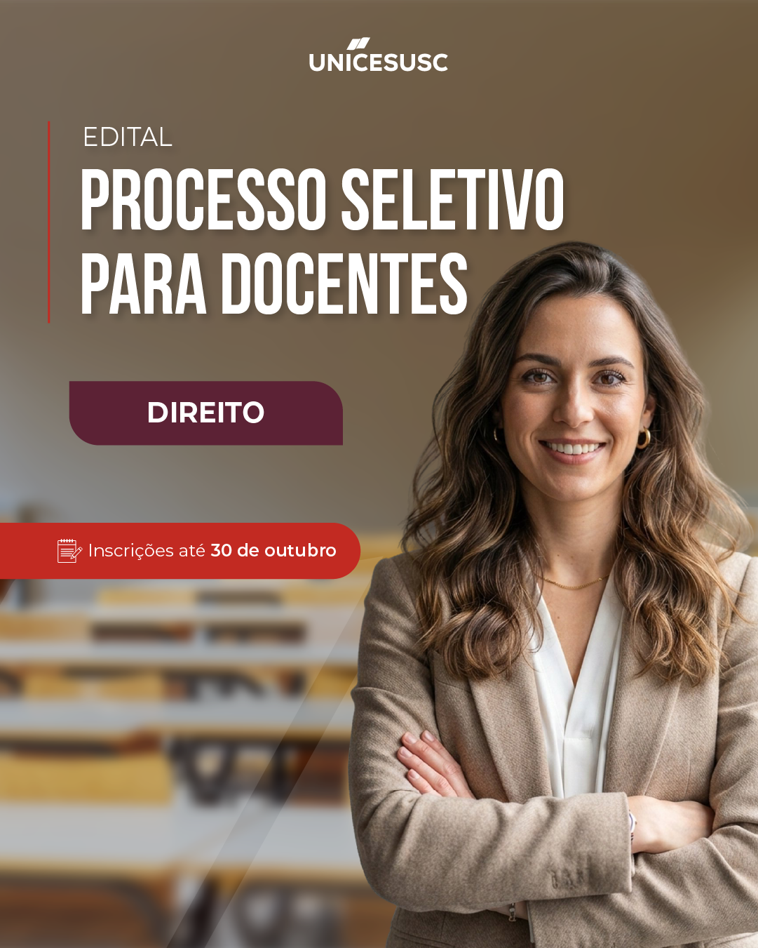 UNICESUSC abre inscrições para contratação de docente para o curso de Direito