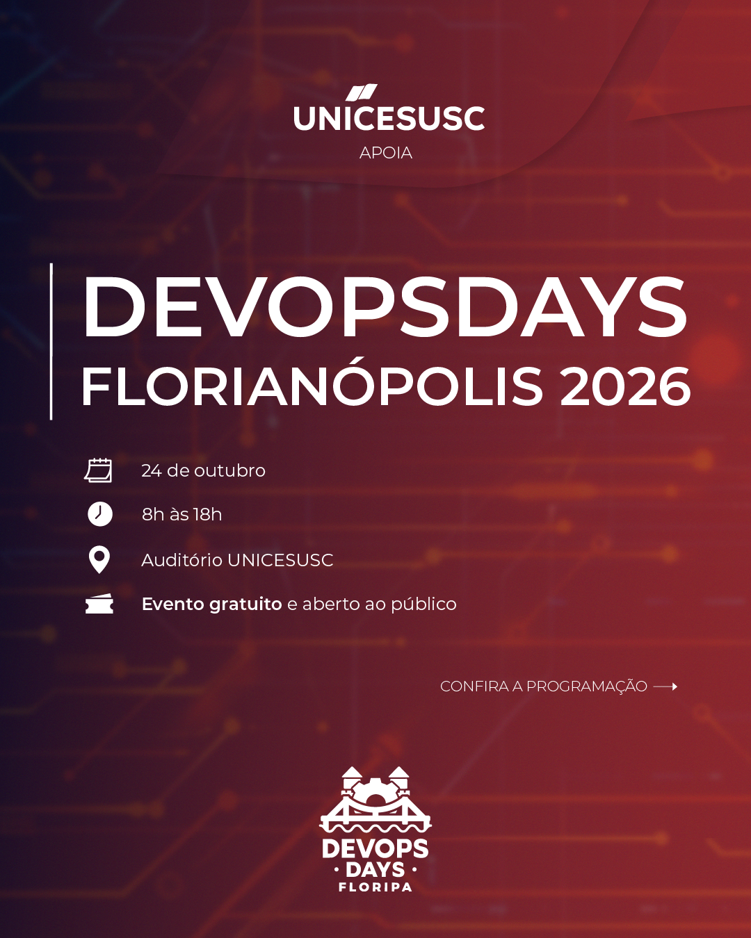 UNICESUSC é sede do DevOpsDays Florianópolis 2026
